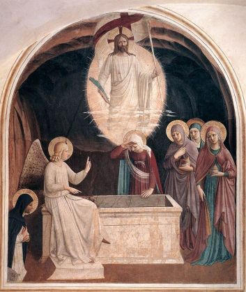 800px-Fra_Angelico_-_Resurrection_of_Christ_and_Women_at_the_Tomb_(Cell_8)_-_WGA00542